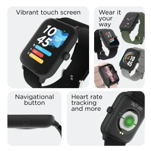 24/7 EVO Black Case Black/Black Strap Smartwatch