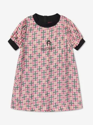 Aigner Girls Patterned Dress in Pink