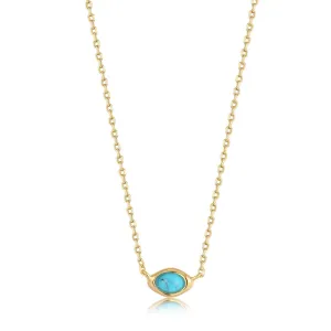 Ania Haie Gold Turquoise Wave Necklace N044-02G