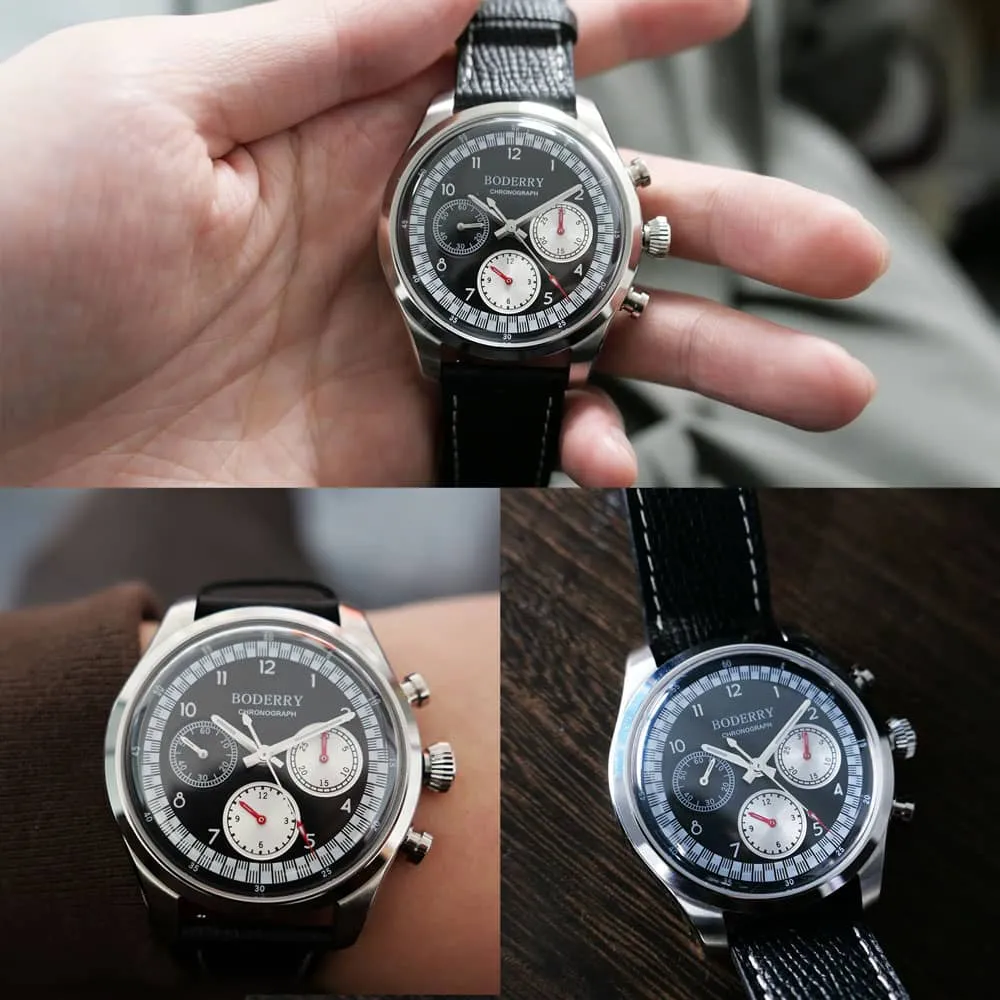 ASYMMETRY - Mechanical Chronograph with Domed Sapphire Crystal | Black