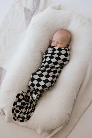 Black Checkerboard | Bamboo Swaddle