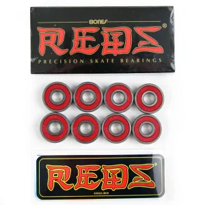 Bones Bearings Skateboard Bearings - Reds 608