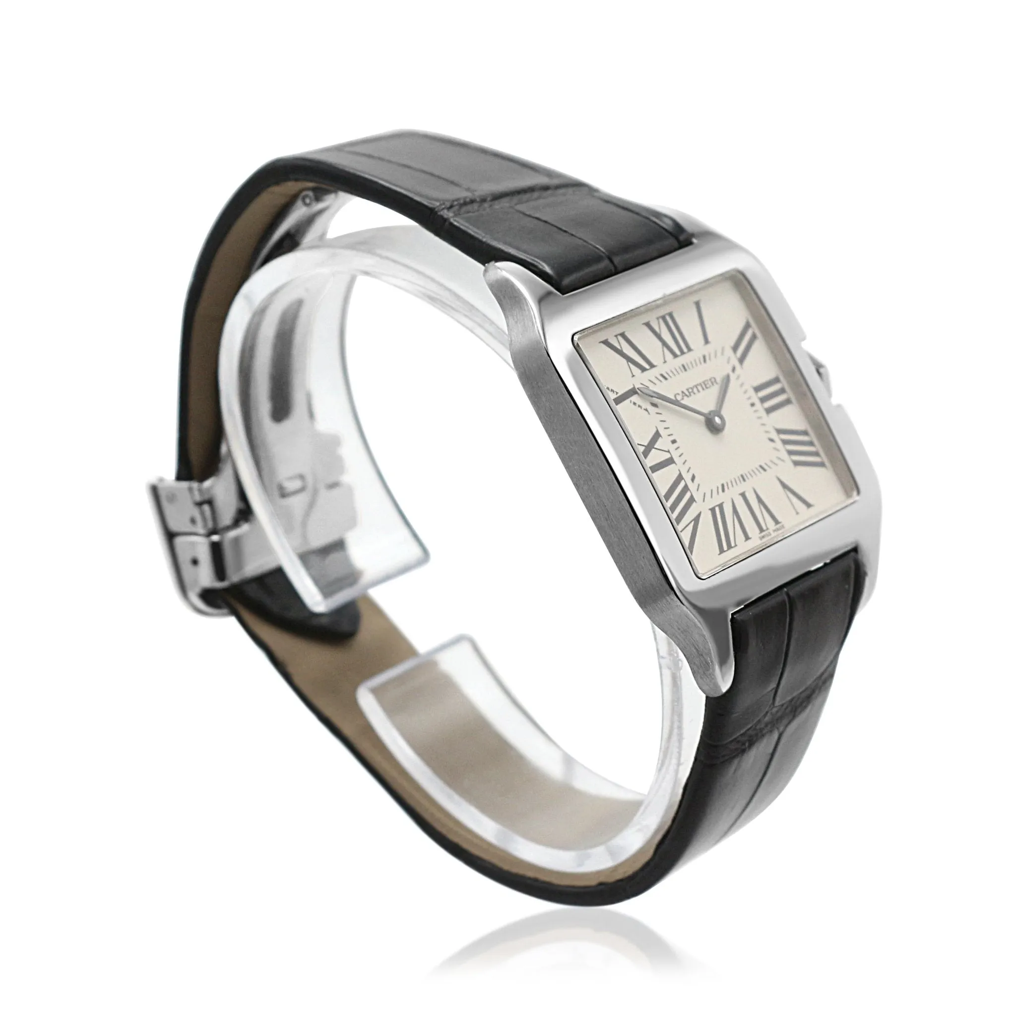 Cartier Santos Dumont 18ct White Gold Strap Watch