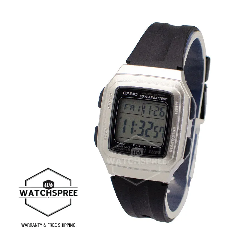 Casio Standard Digital Black Resin Band Watch F201WAM-7A F-201WAM-7A