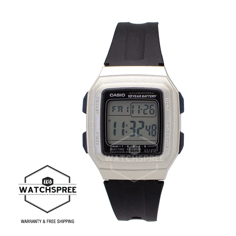 Casio Standard Digital Black Resin Band Watch F201WAM-7A F-201WAM-7A