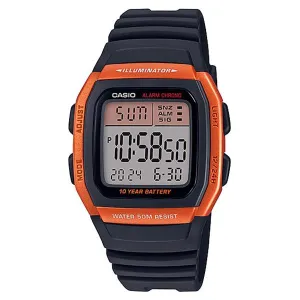 Casio Standard Digital Black Resin Band Watch W96H-4A2 W-96H-4A2