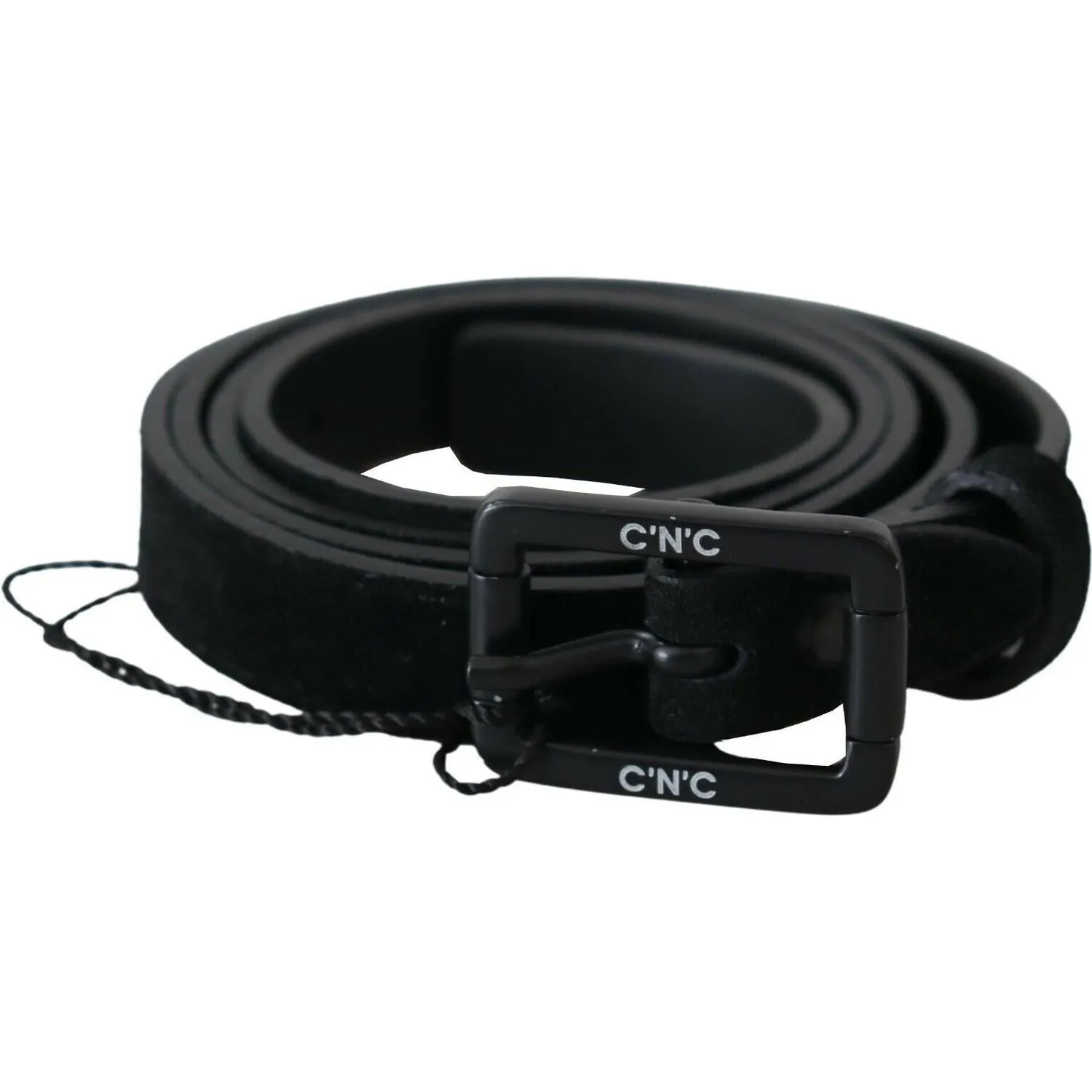 Costume National Elegant Black Leather Classic Belt