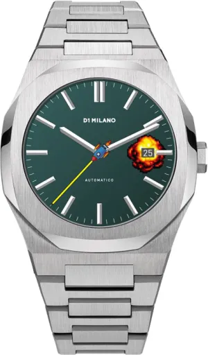 D1 Milano Watch AutoMTico Pixel Retro Green