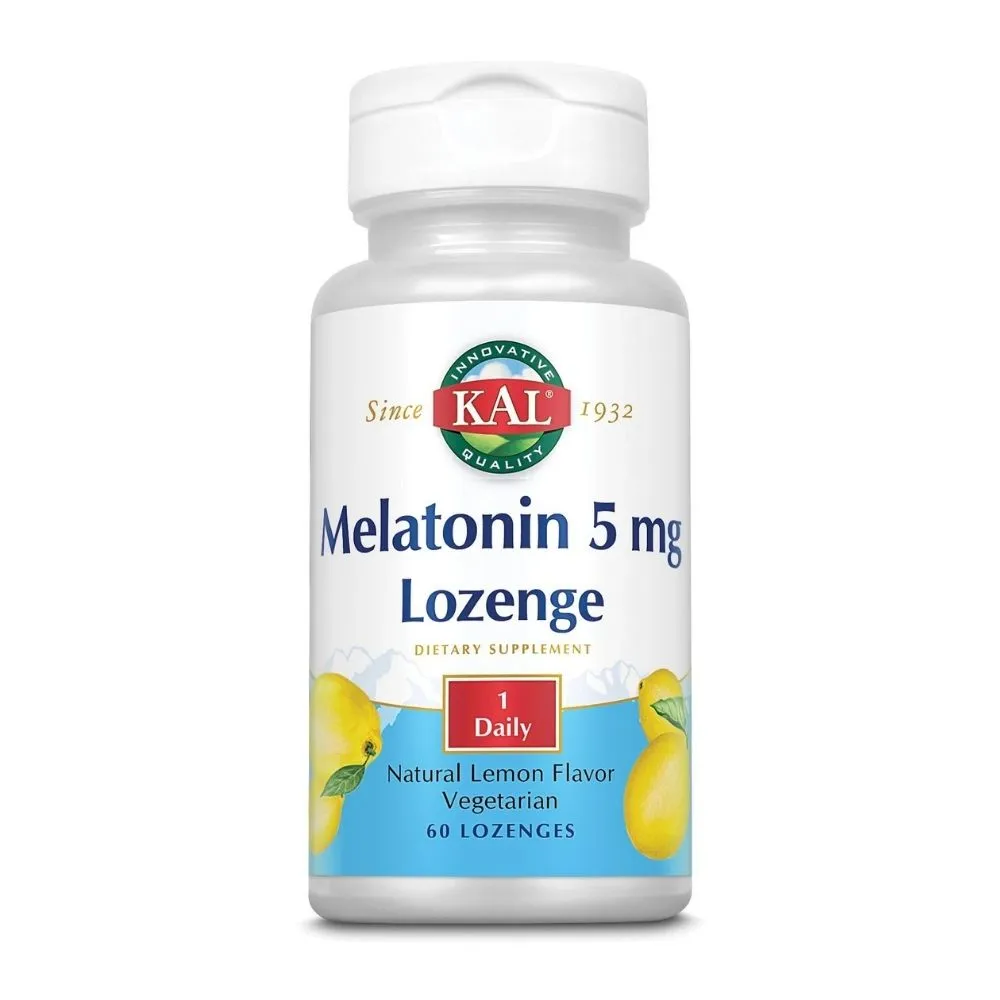 Kal Melatonin 5mg 60 Lemon Flavored Lozenges