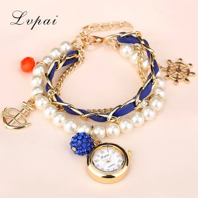 Lvpai 2016 Quartz Watch Women Watches Top Brand Luxury Famous Anchors Wristwatch Female Clock Women Wrist Watch Quartz-Watch