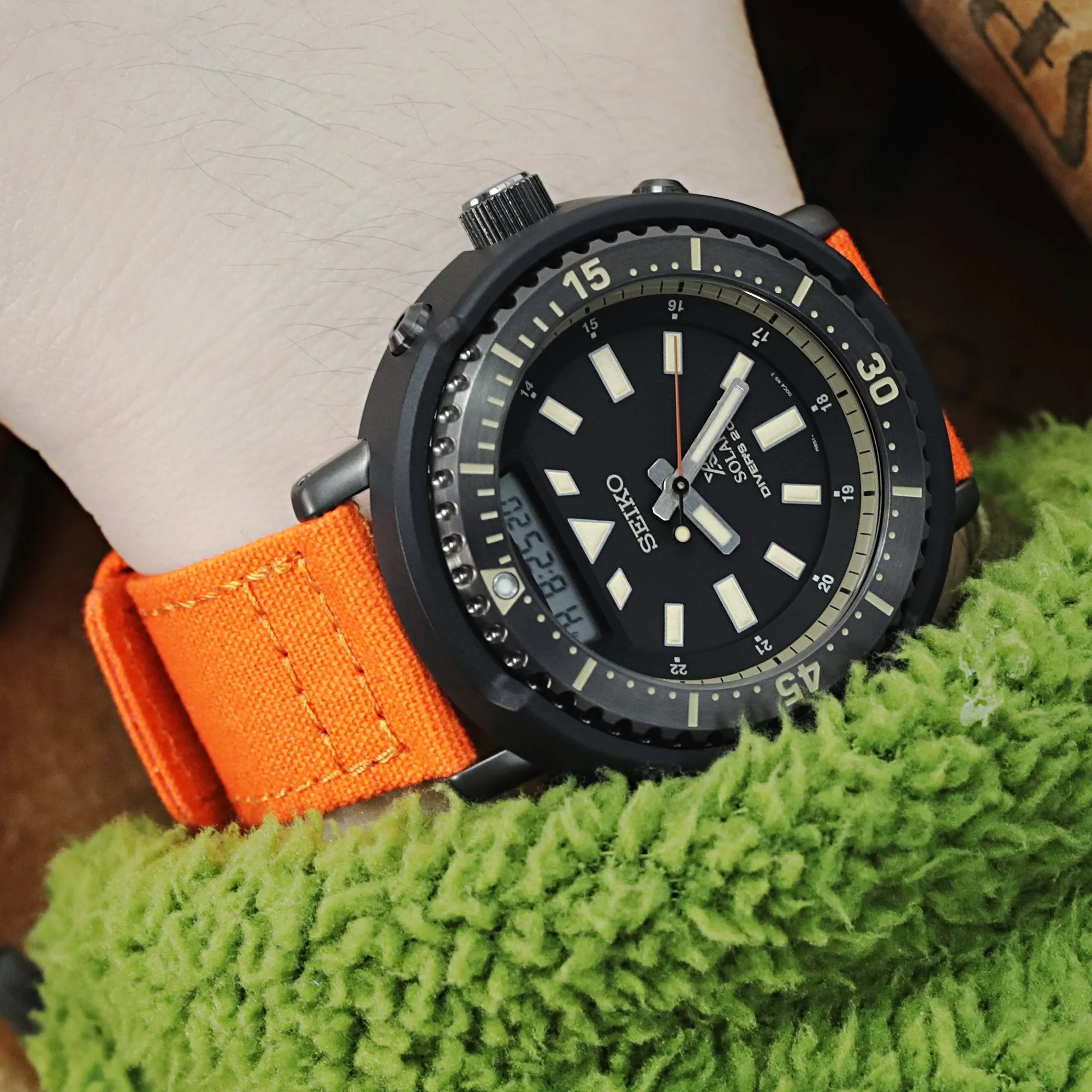 Orange Quick Release Canvas Watch Strap