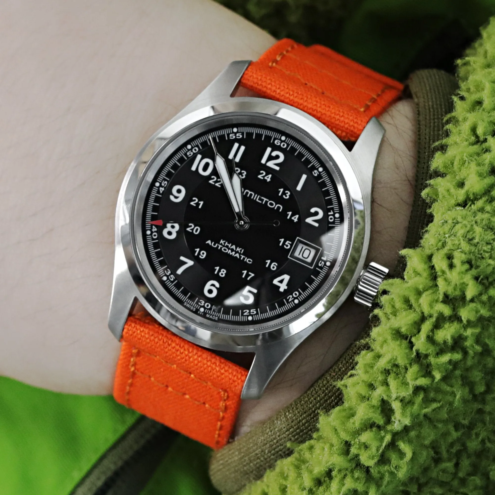 Orange Quick Release Canvas Watch Strap