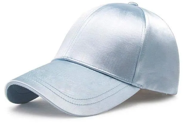 Satin Feel Baseball Cap Assorted Colors - (1 piece)