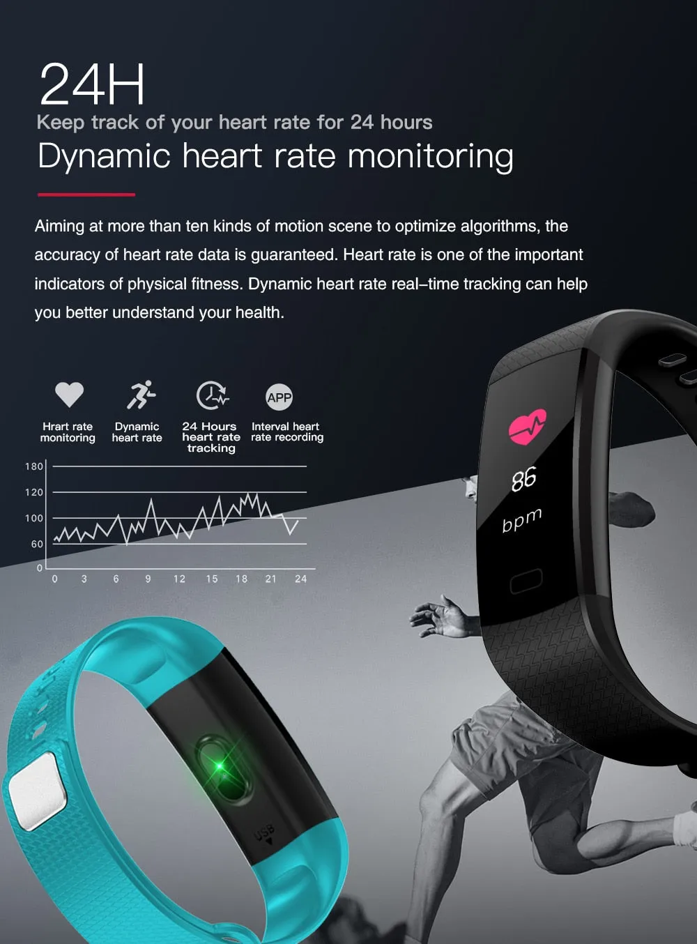 Smart Band Heart Rate Tracker