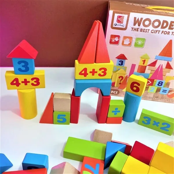 Wooden Blocks Set | 60 Pieces