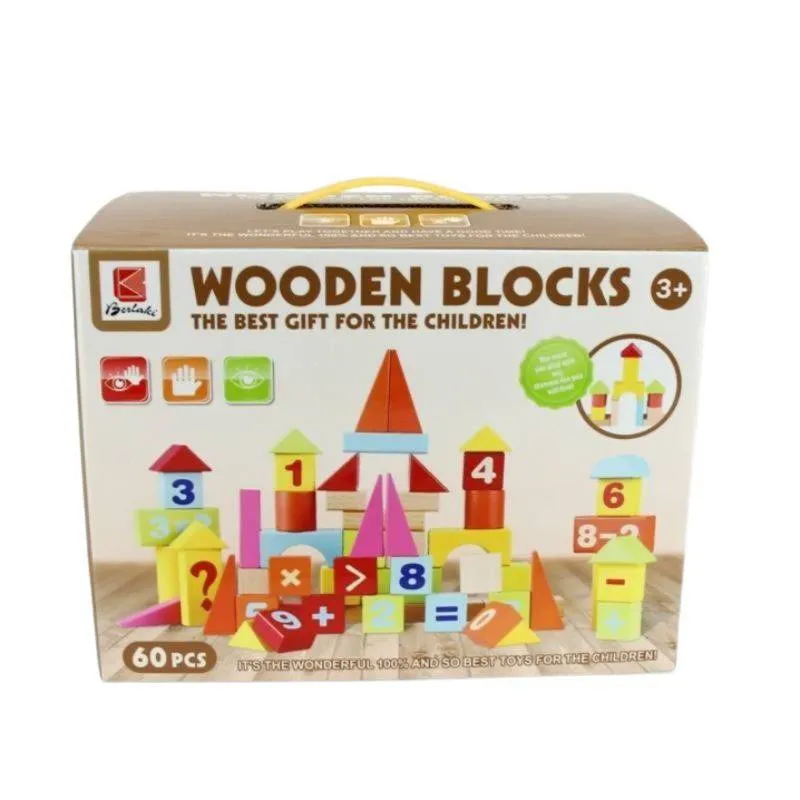 Wooden Blocks Set | 60 Pieces